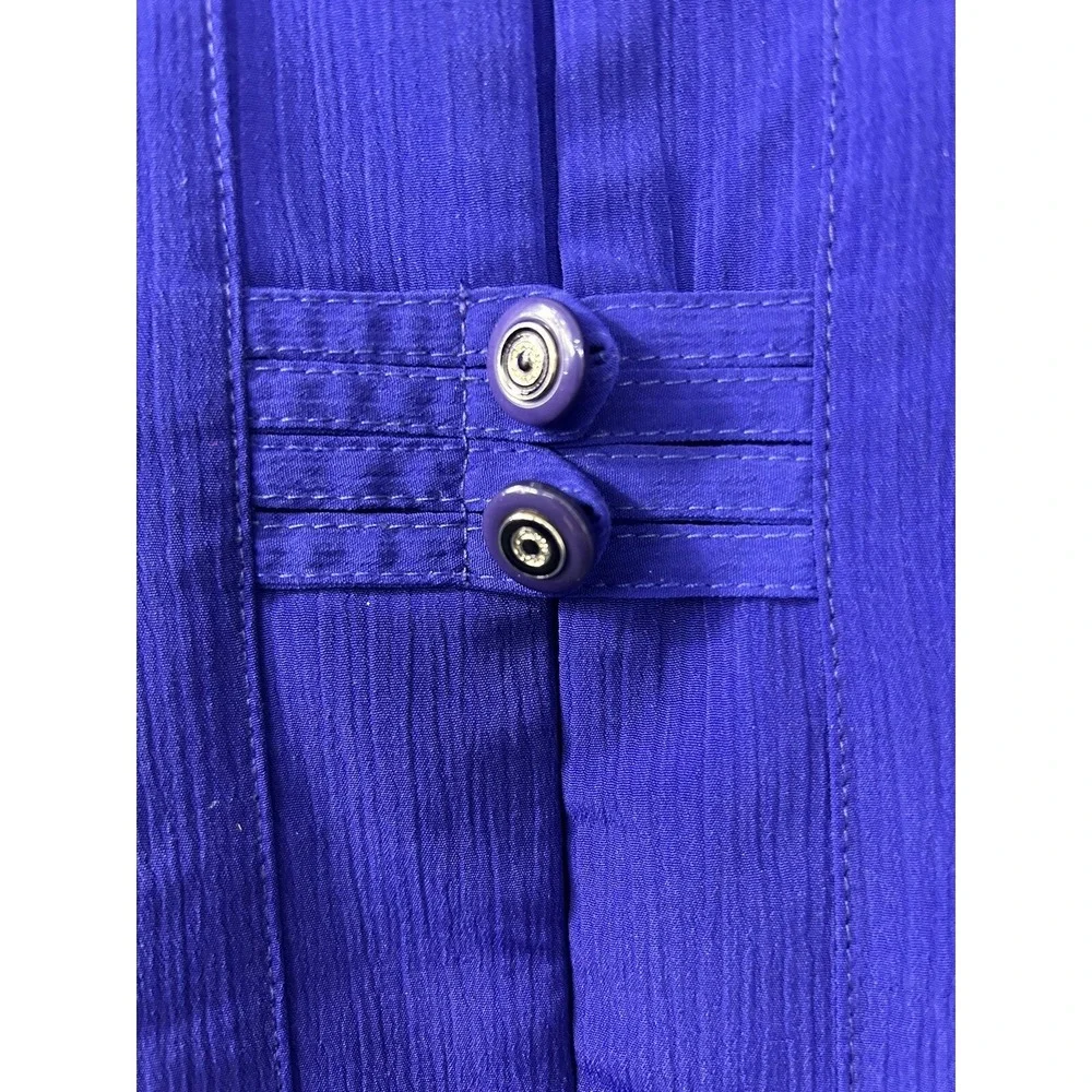 Jones of Dallas Womens Vintage Royal Blue 2 Piece Tunic‎ and Pants Set Size 14